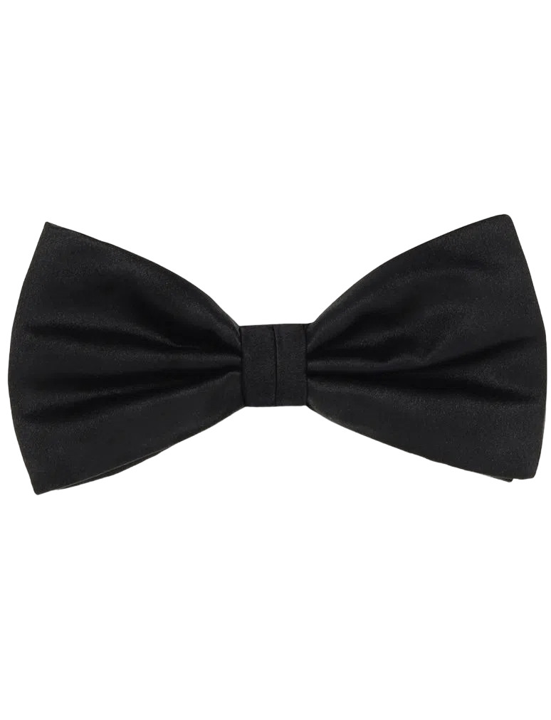 Canali Black Silk Formal Bow Tie