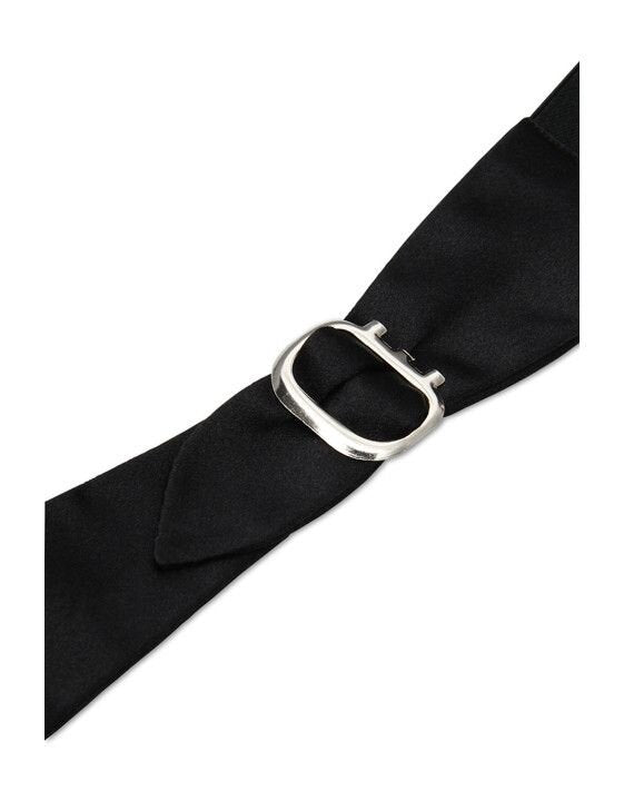 Canali Silk Cummerbund in Black