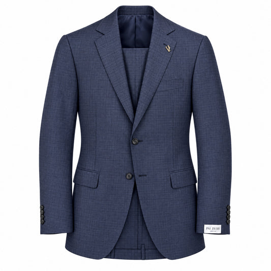 Pal Zileri Vicenza Z Model Super 130's Wool Suit in Blue Mini check