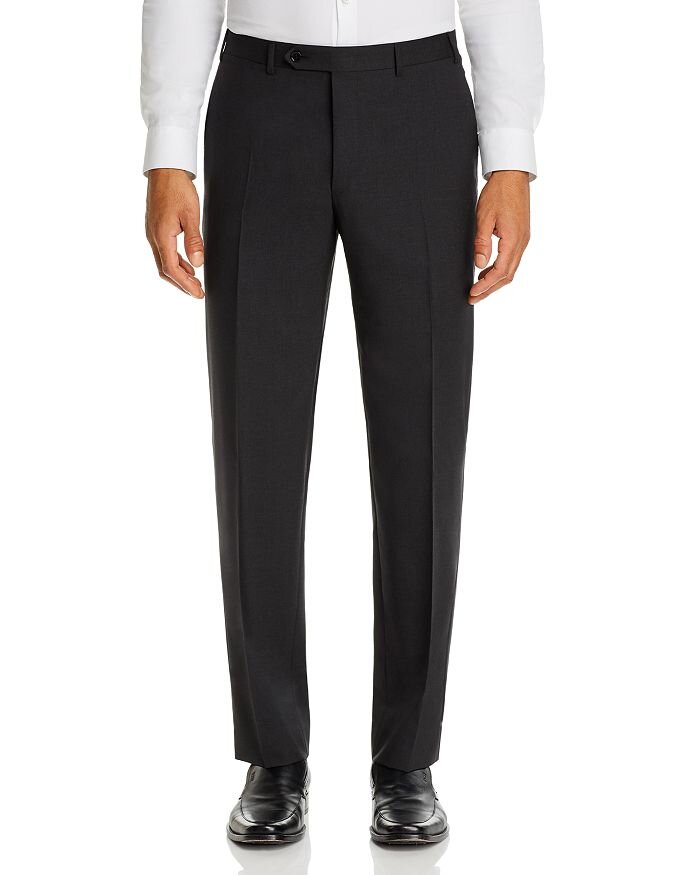 Canali Siena Classic Fit Super 130's Wool Dress Pants in Black Canali Siena Classic Fit Super 130's Wool Dress Pants in Black
