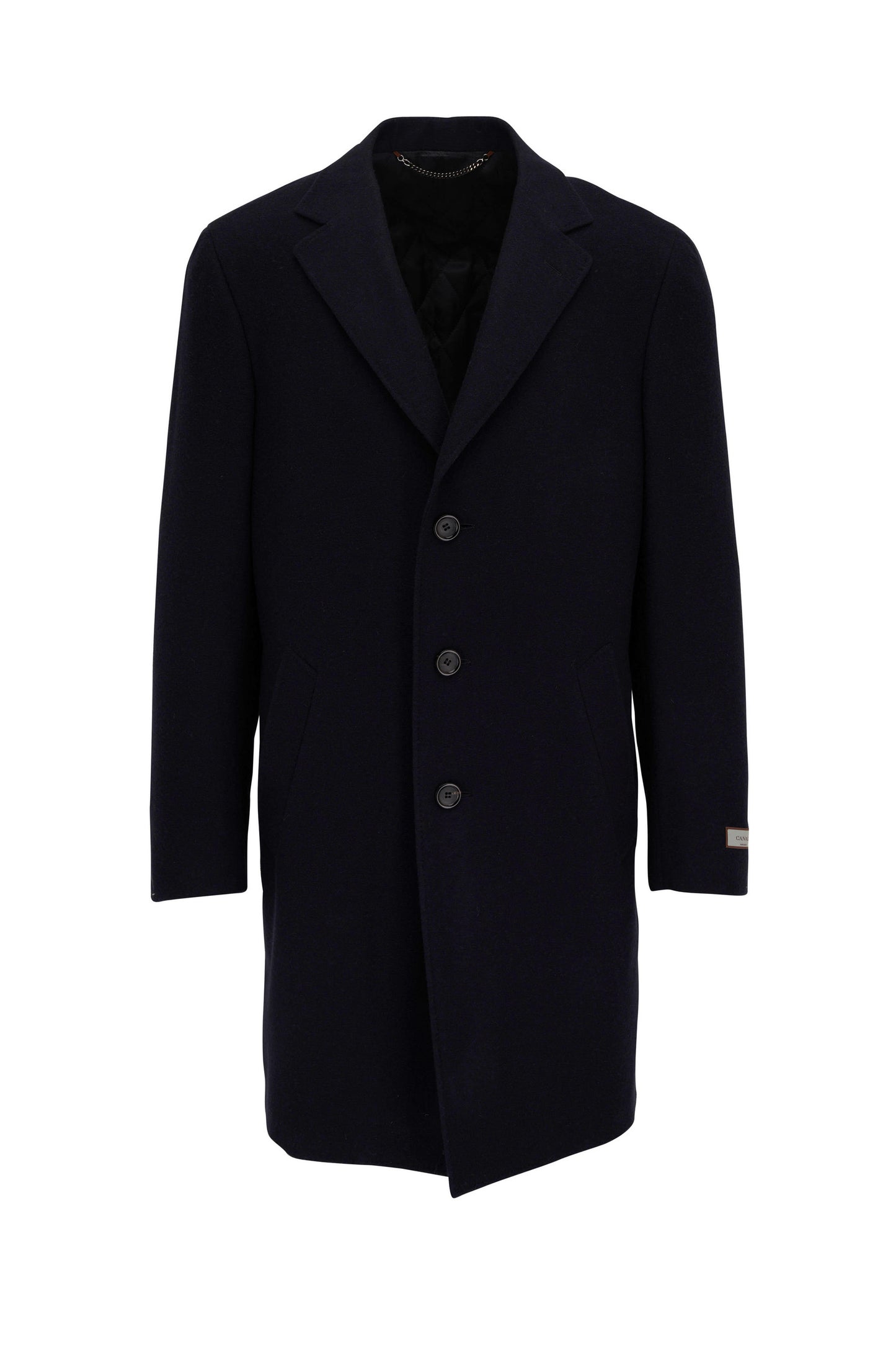 Canali Kei Wool & Cashmere Topcoat in Black
