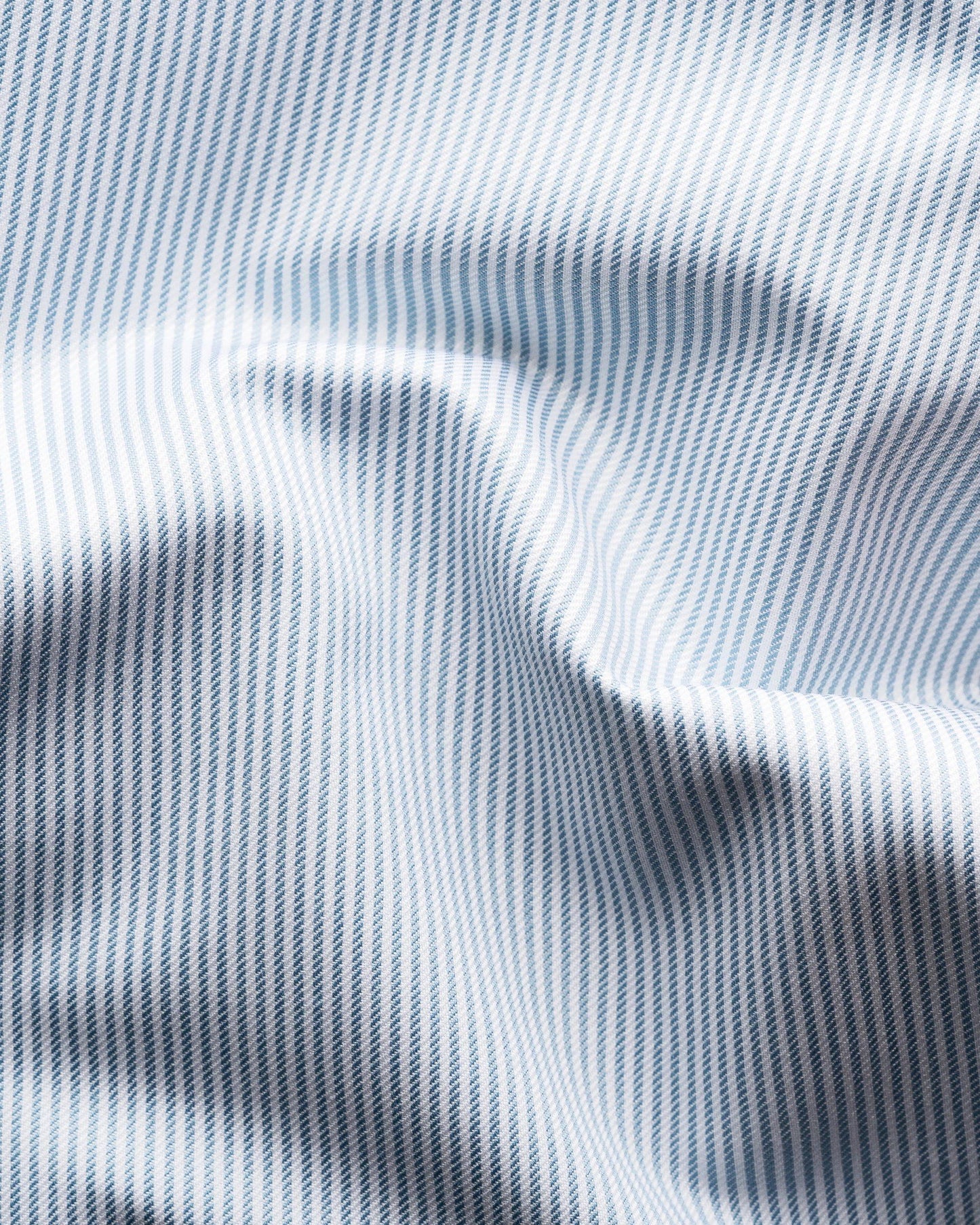 Eton Fine Striped Signature Twill Shirt in Aqua