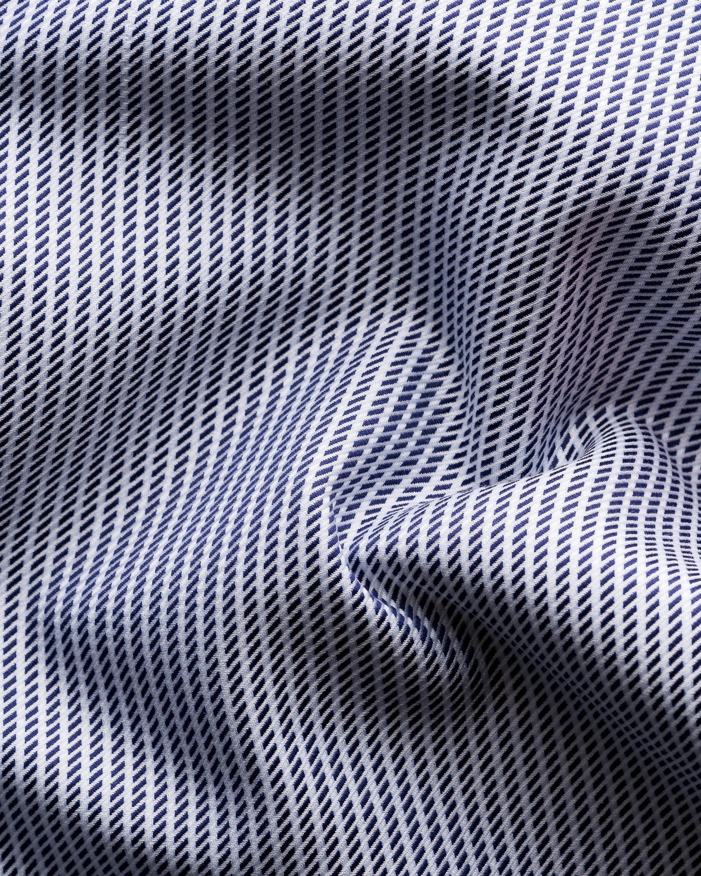 Eton Striped Signature Twill Sport Shirt in Dark Blue