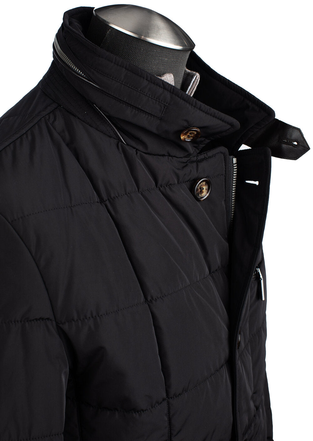 Gimo's Quilted Water-Resistant Casual Jacket in Black