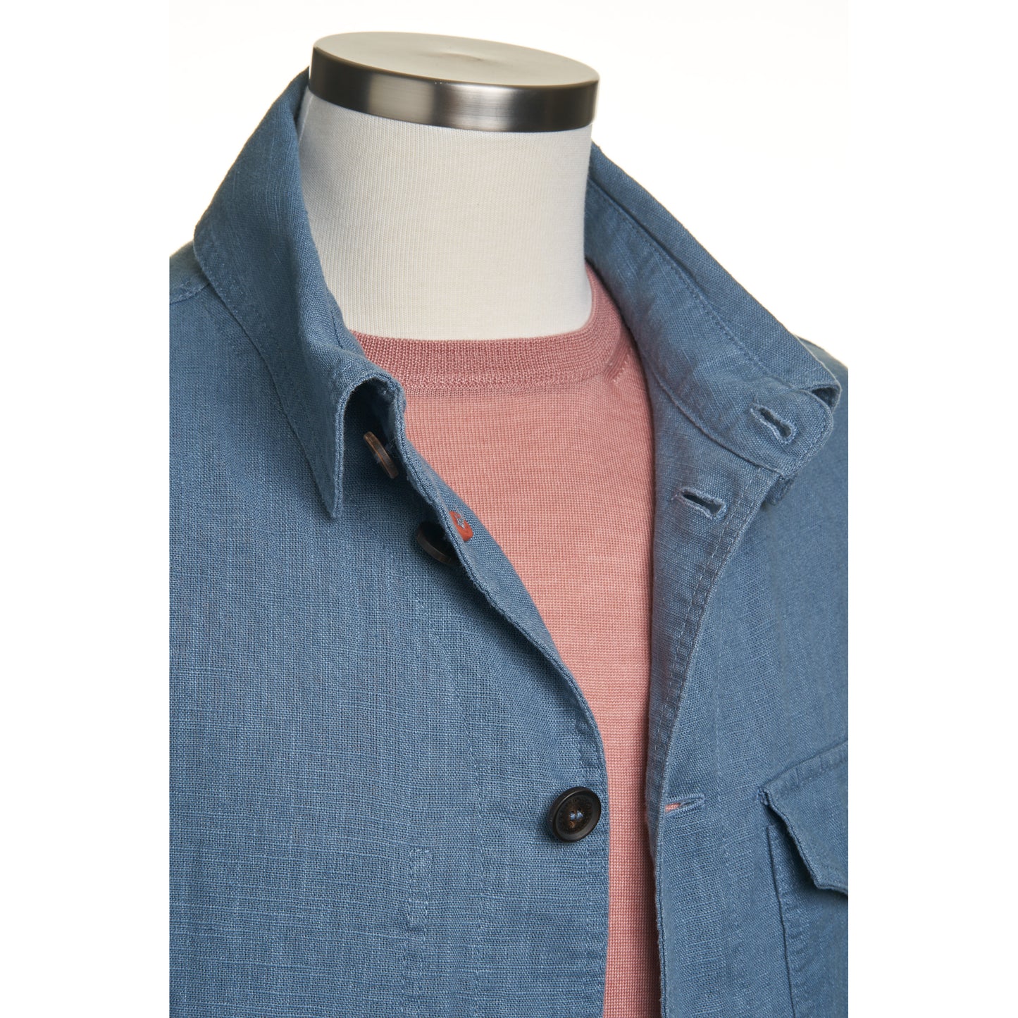 Waterville Linen Shirt Jacket in Light Blue
