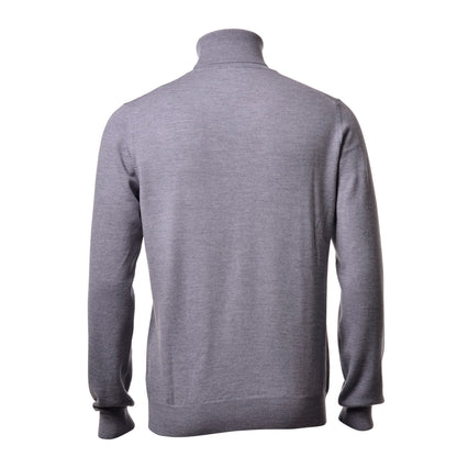 Gran Sasso Extra Fine Merino Wool Turtleneck Sweater in Light Gray