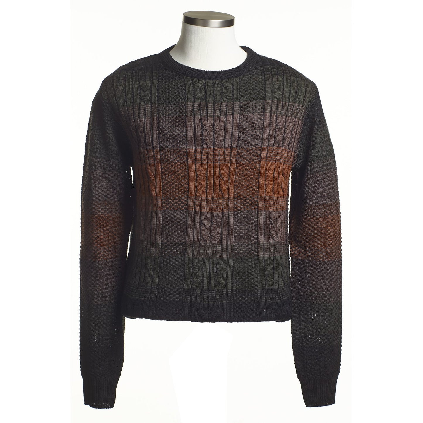 Montechiaro Crew Neck Sweater in Orange and Green