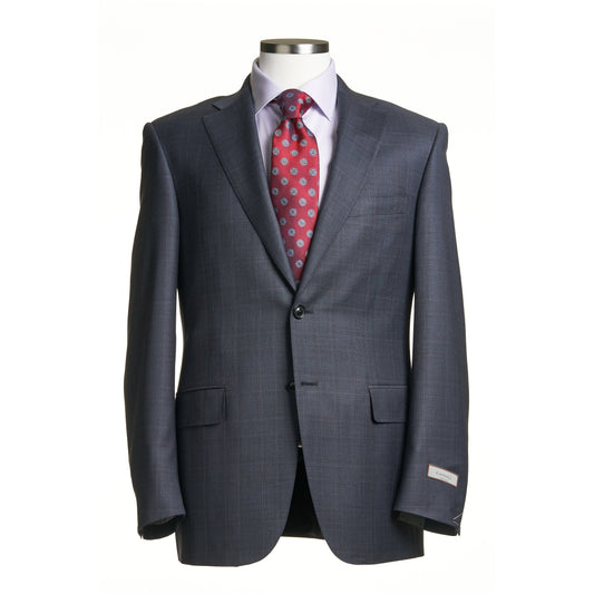 Canali Suit in Super 150s Wool Exclusive in Blue & Burgundy