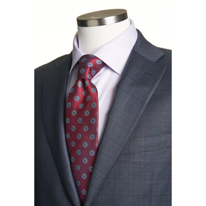 Canali Suit in Super 150s Wool Exclusive in Blue & Burgundy