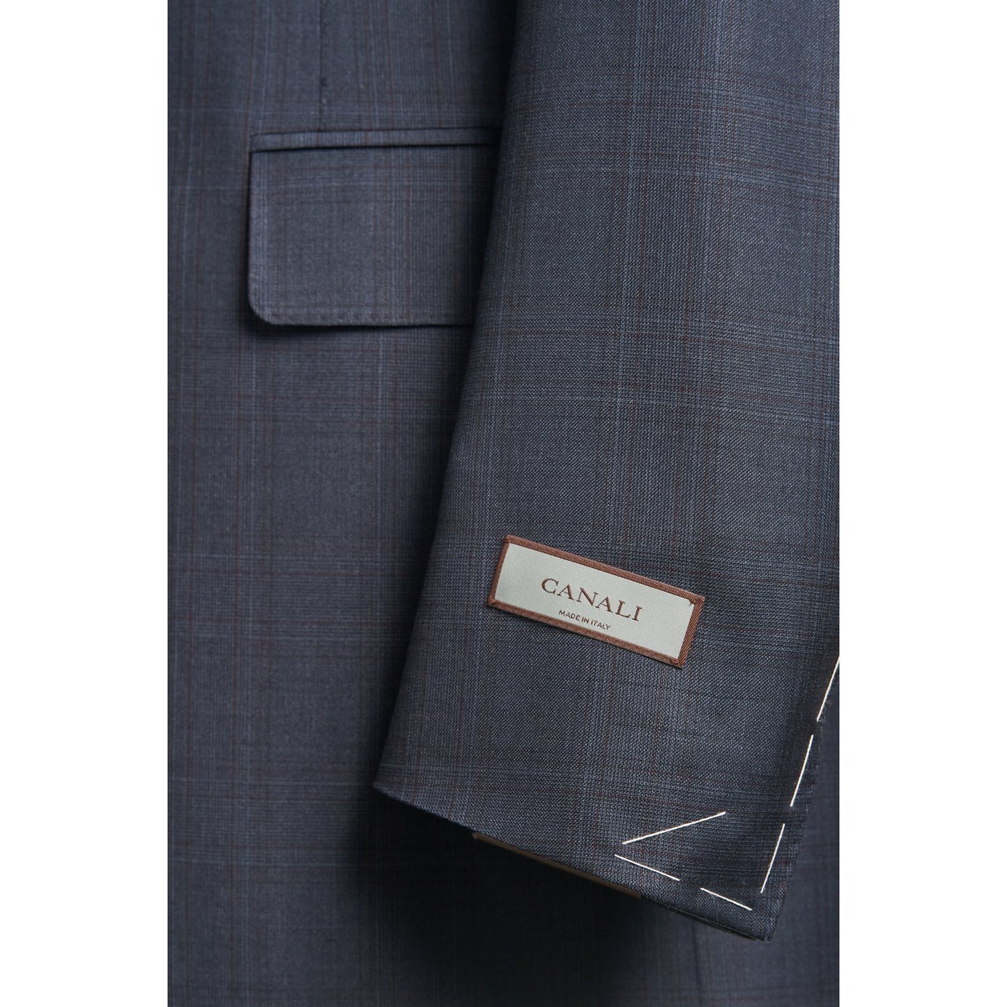 Canali Suit in Super 150s Wool Exclusive in Blue & Burgundy