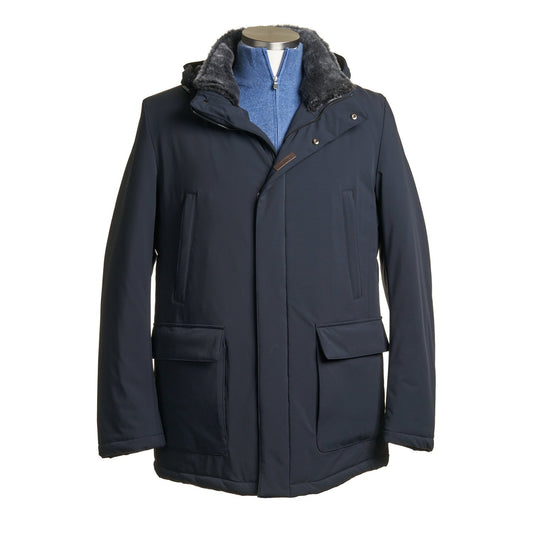 Gimo's Water Resistance Parka Performance Jacket in Navy Blue