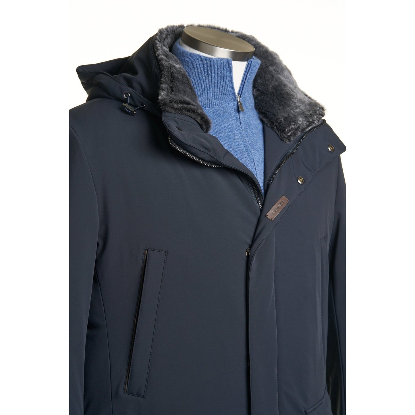 Gimo's Water Resistance Parka Performance Jacket in Navy Blue