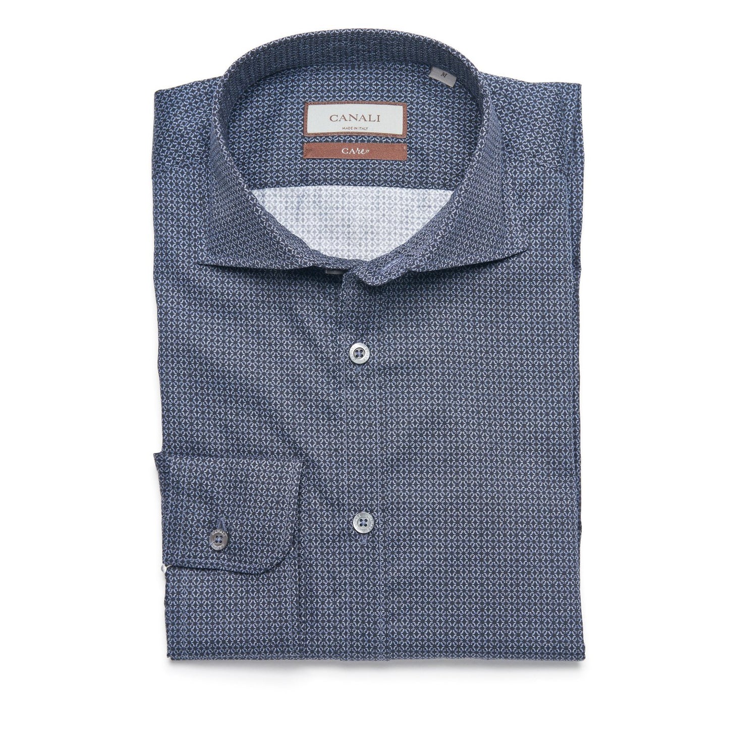Canali Sport Shirt in Blue and White Cotton