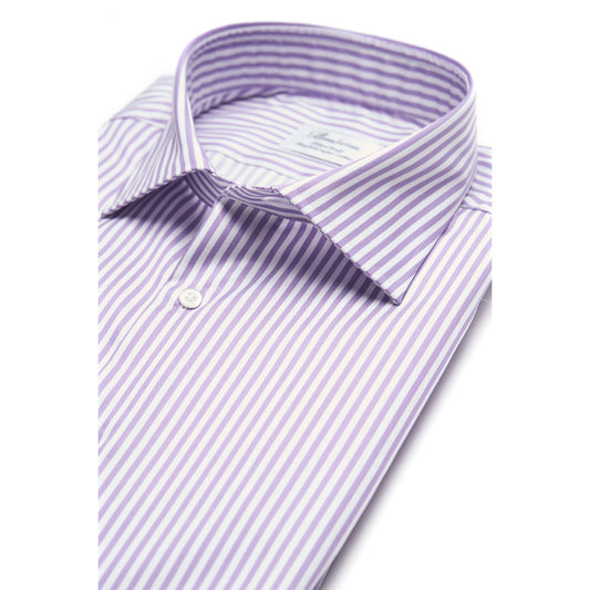 Stenstroms Light Lavender Striped Twill Dress Shirt