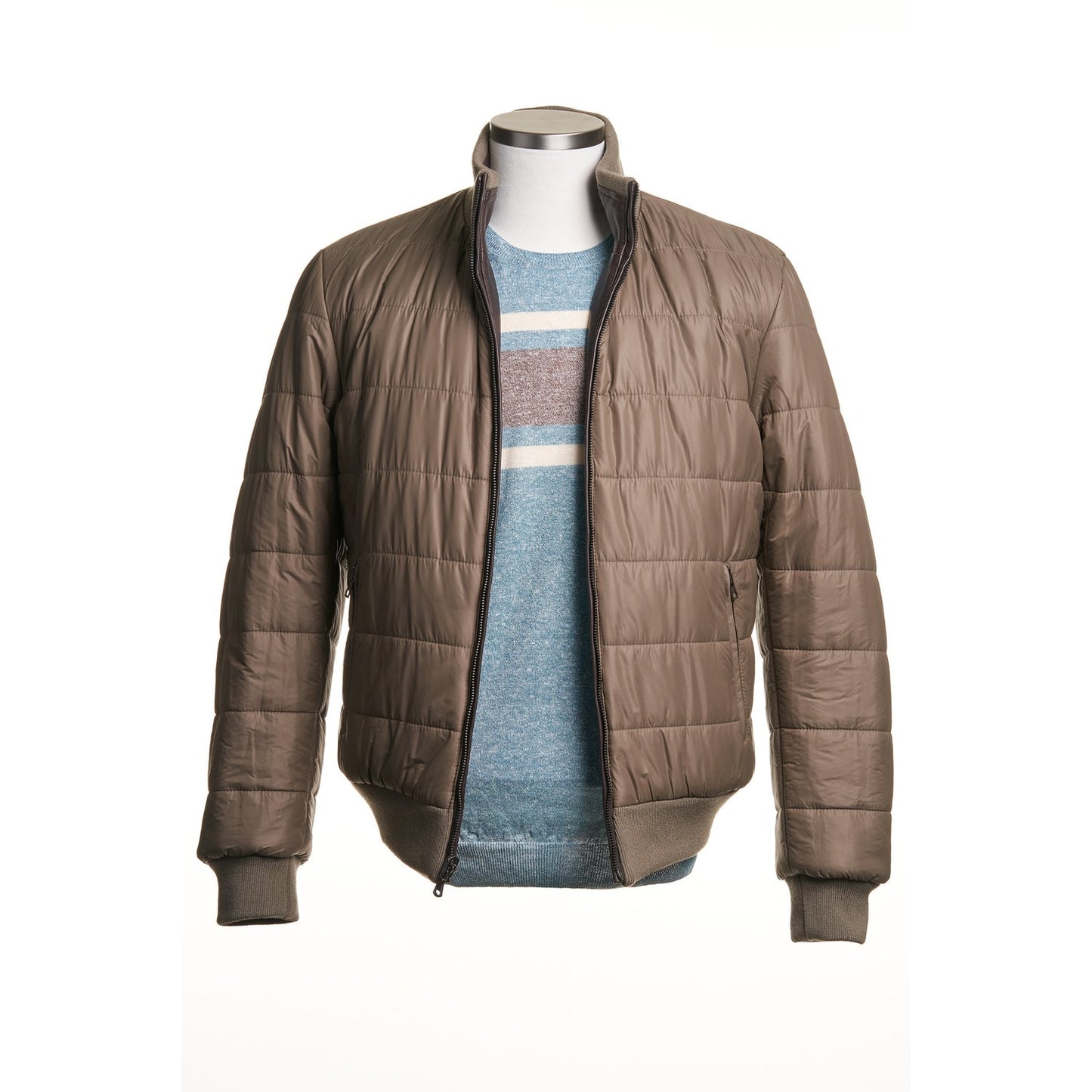 Gallotti Reversible Lambskin Leather Jacket in Chocolate Brown