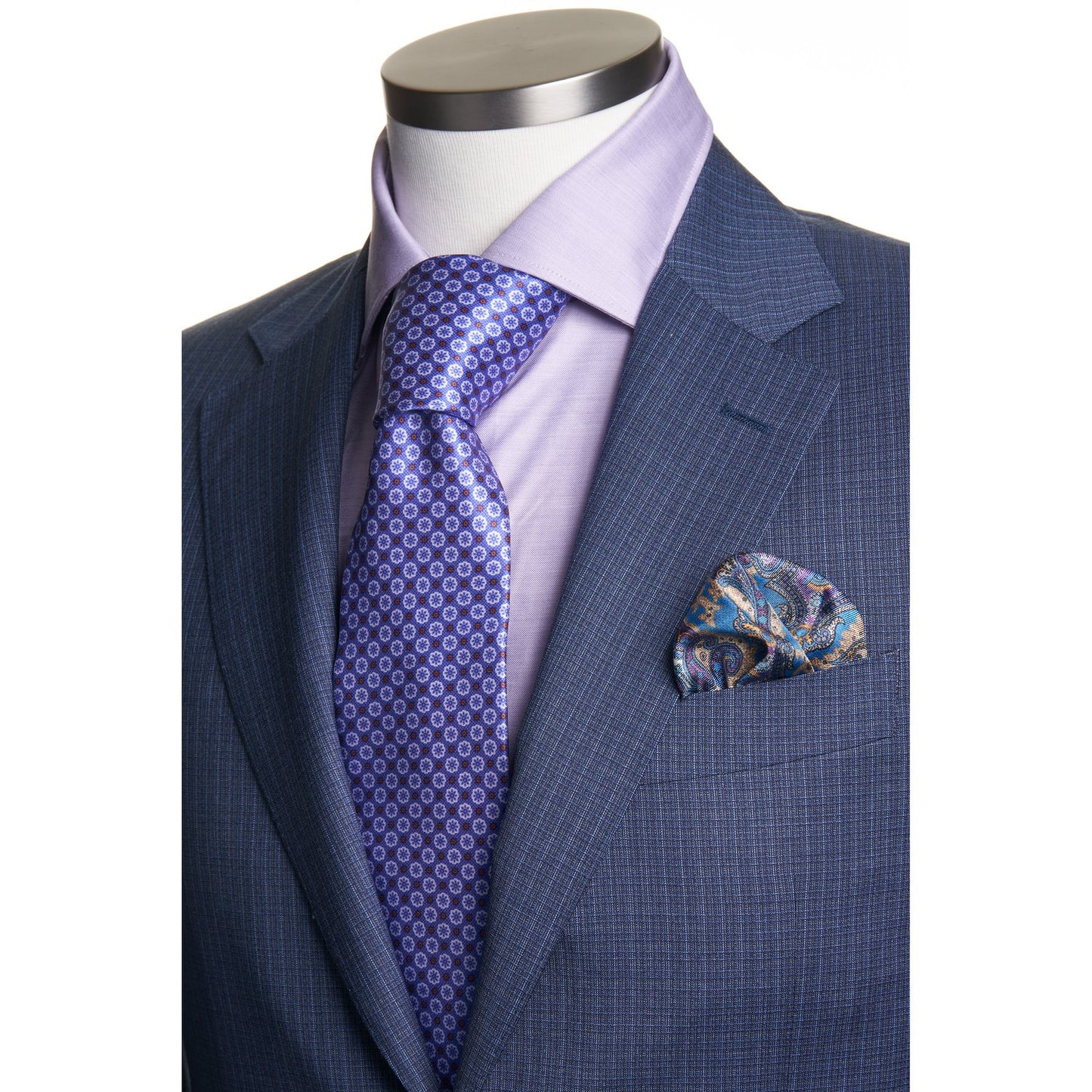 Canali Siena Model Pure Wool Suit in Light Blue