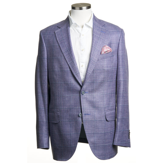 Uomo Sport Coat in Wool Blend with Soft-Shoulder in Muave