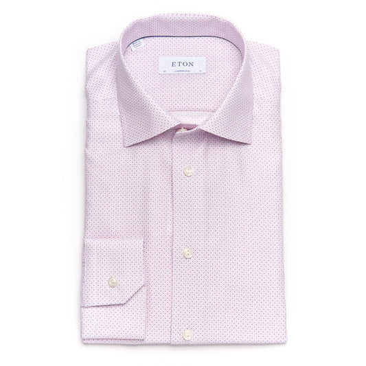 Eton Pink Geometric Micro Sport Shirt