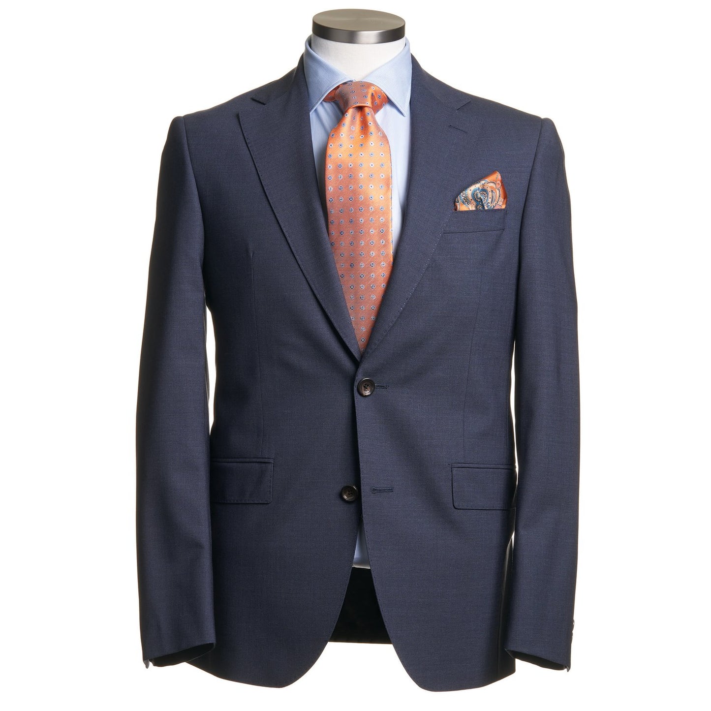 Uomo Super 110 Wool Suit in Mid Blue