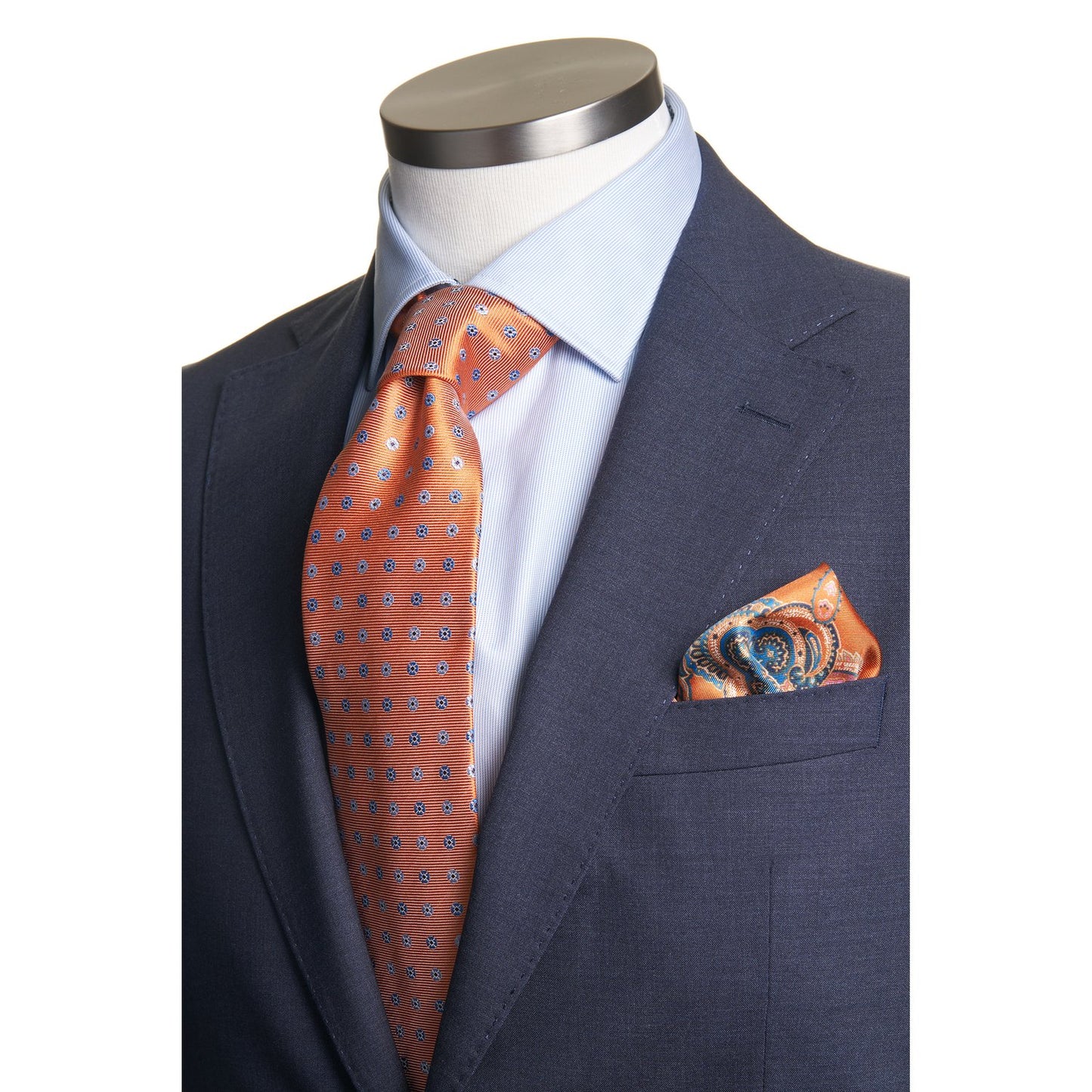 Uomo Super 110 Wool Suit in Mid Blue