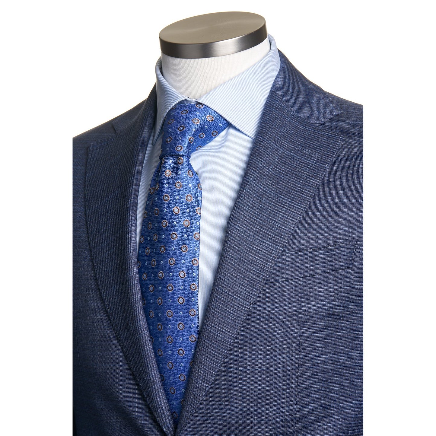 Uomo Super 120 Wool Suit in Mid Blue
