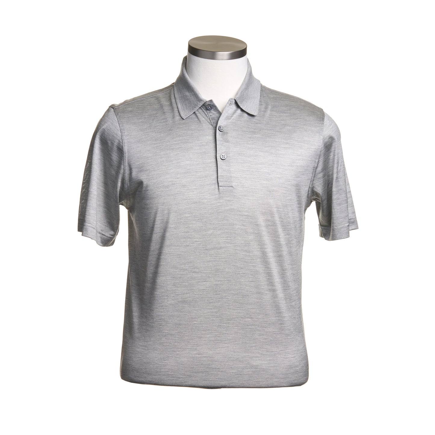 Gran Sasso Silk Polo Shirt – Light Grey