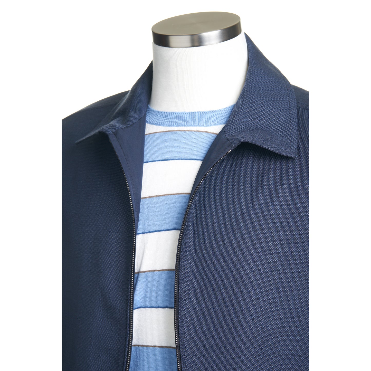 Canali Reversible Outerwear in Impeccable Blue Wool