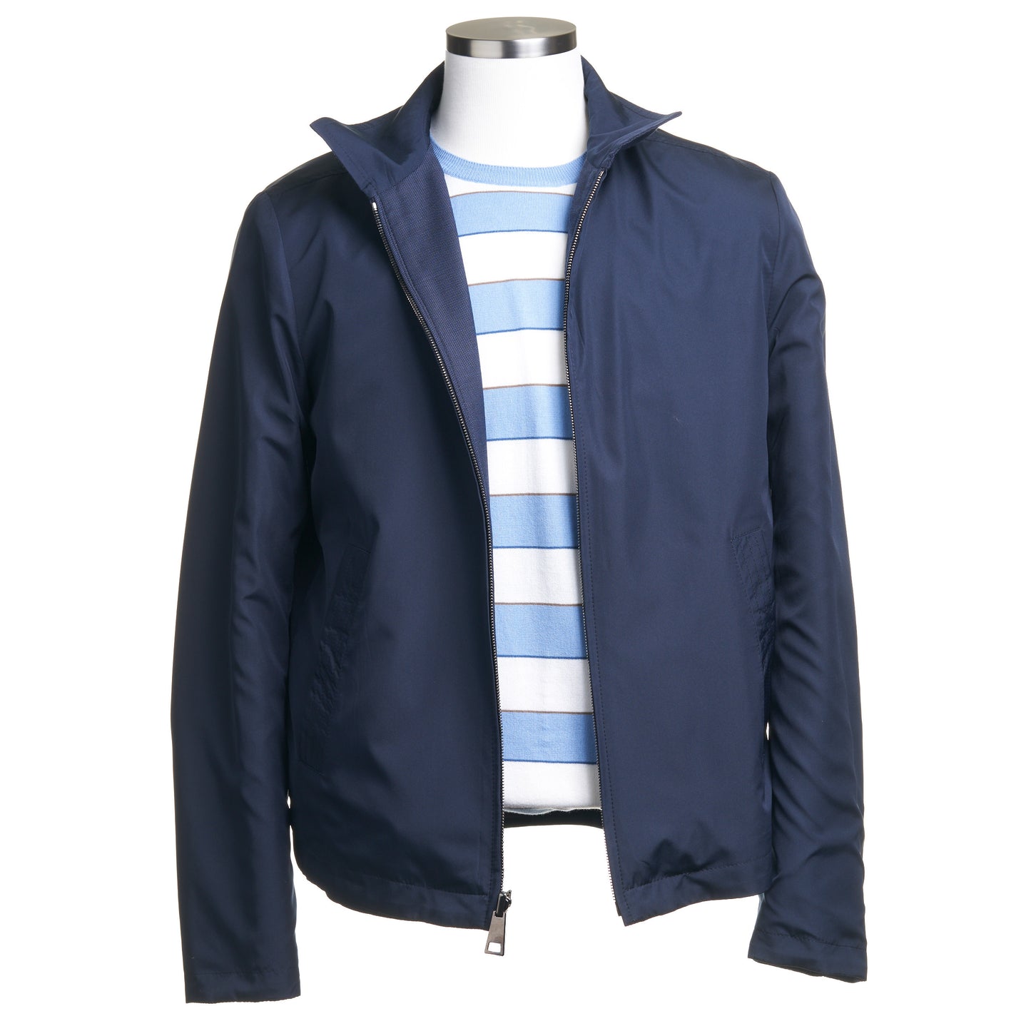 Canali Light Wool Reversible Outerwear in Blue
