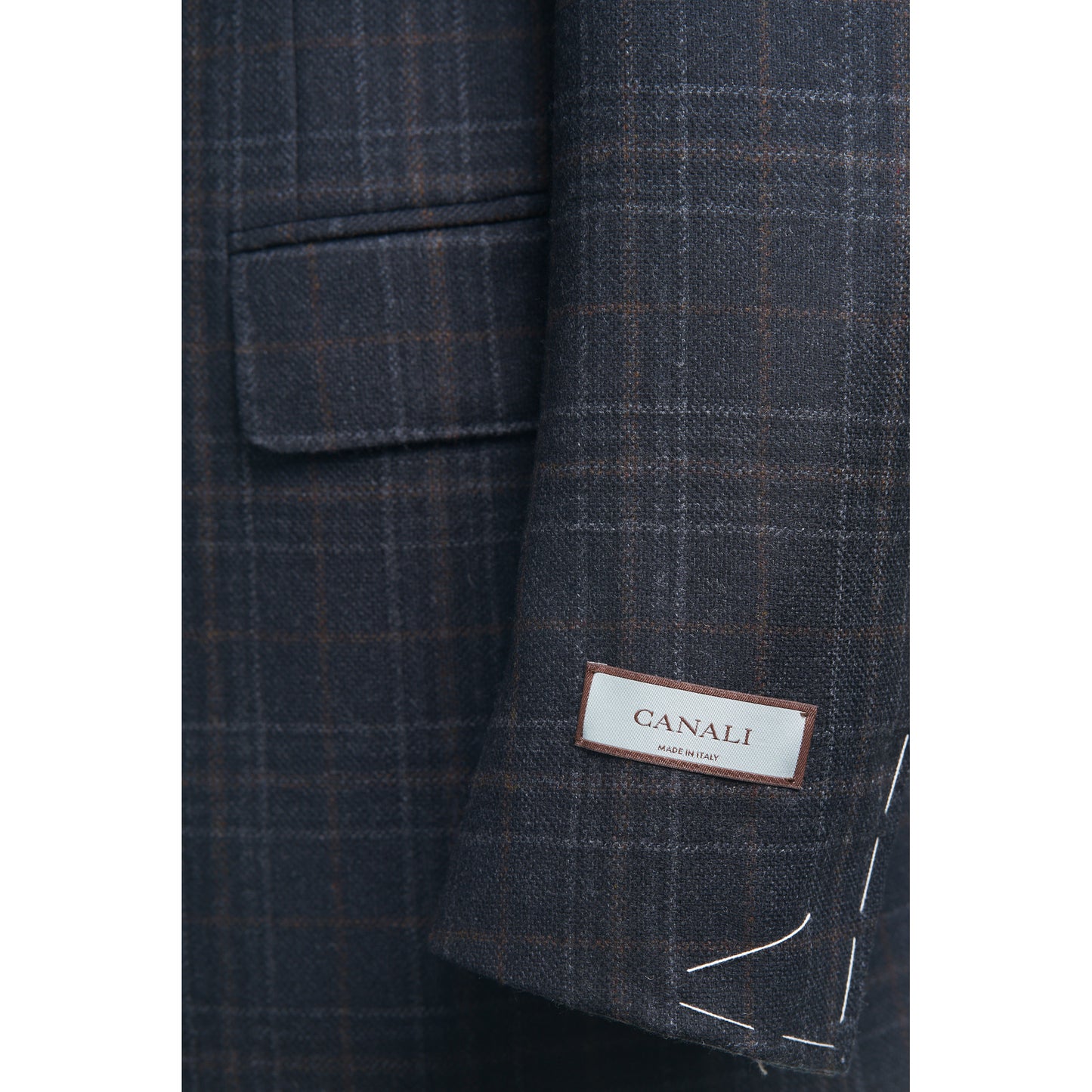 Canali Siena Model Wool Sport Coat in Check