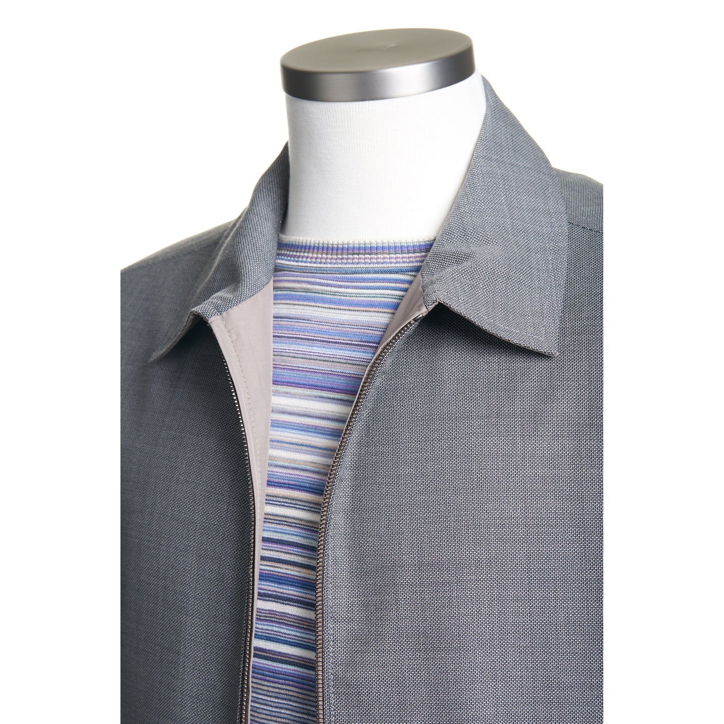 Canali Light Wool Reversible Outerwear in Light Gray
