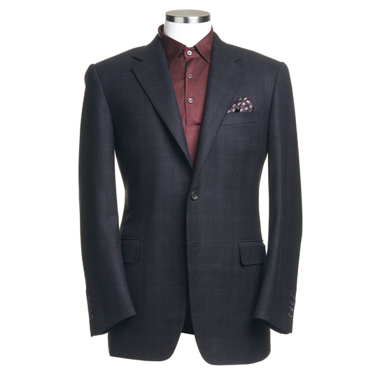 Canali Siena Exclusive Model Wool Cashmere Sport Coat in Black Check