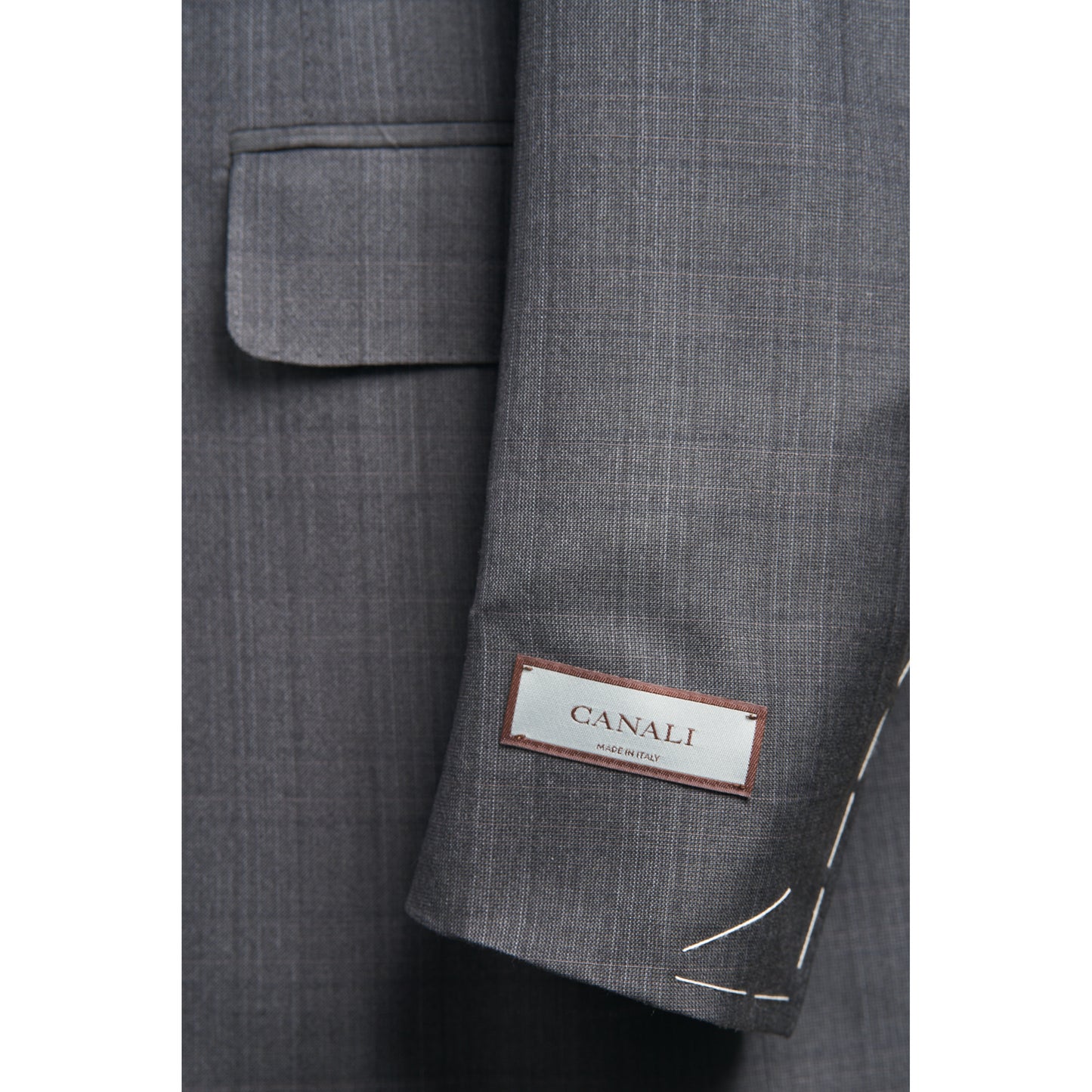 Canali Suit in Super 150s Wool Exclusive in Grey Olive Check