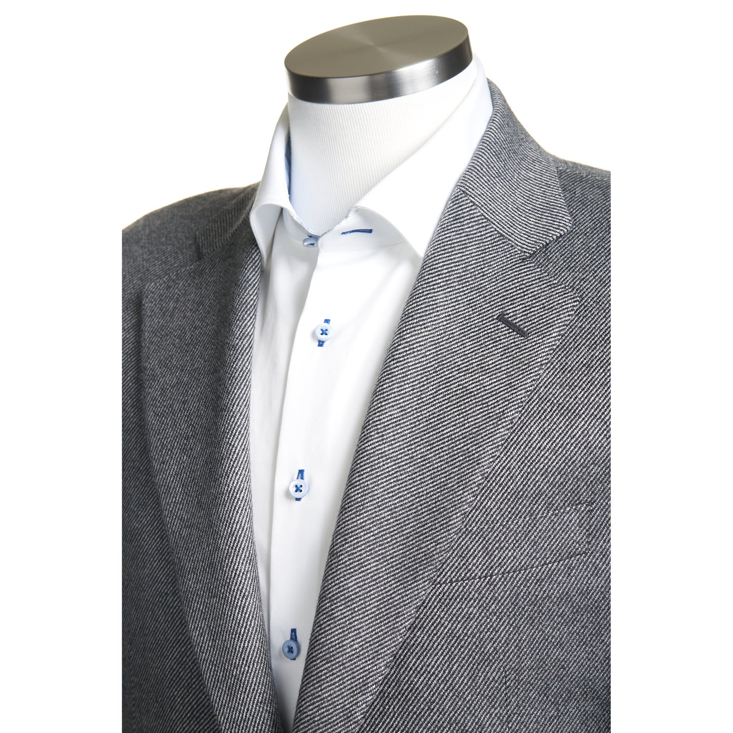 Pal Zileri Model Z Wool Cashmere Twill Sport Coat in Light Grey