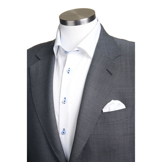Canali Siena Model Wool Nail Head Sport Coat in Med Grey