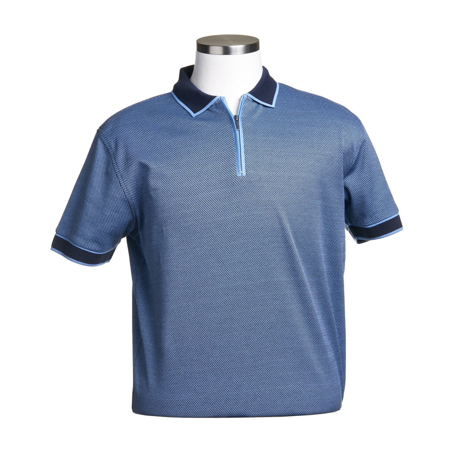 Codice Short Sleeve Cotton Polo in Blue