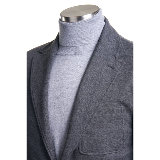Canali Classic Fit Textured Jersey Unstructured Sport Coat in Grey