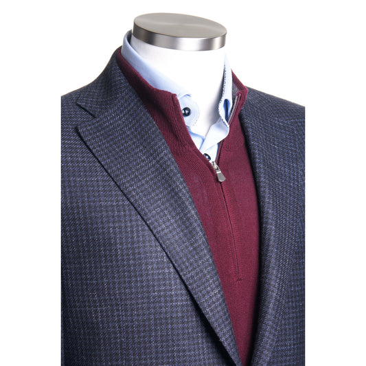 Canali Siena  Wool & Silk Sport Coat in Blue.