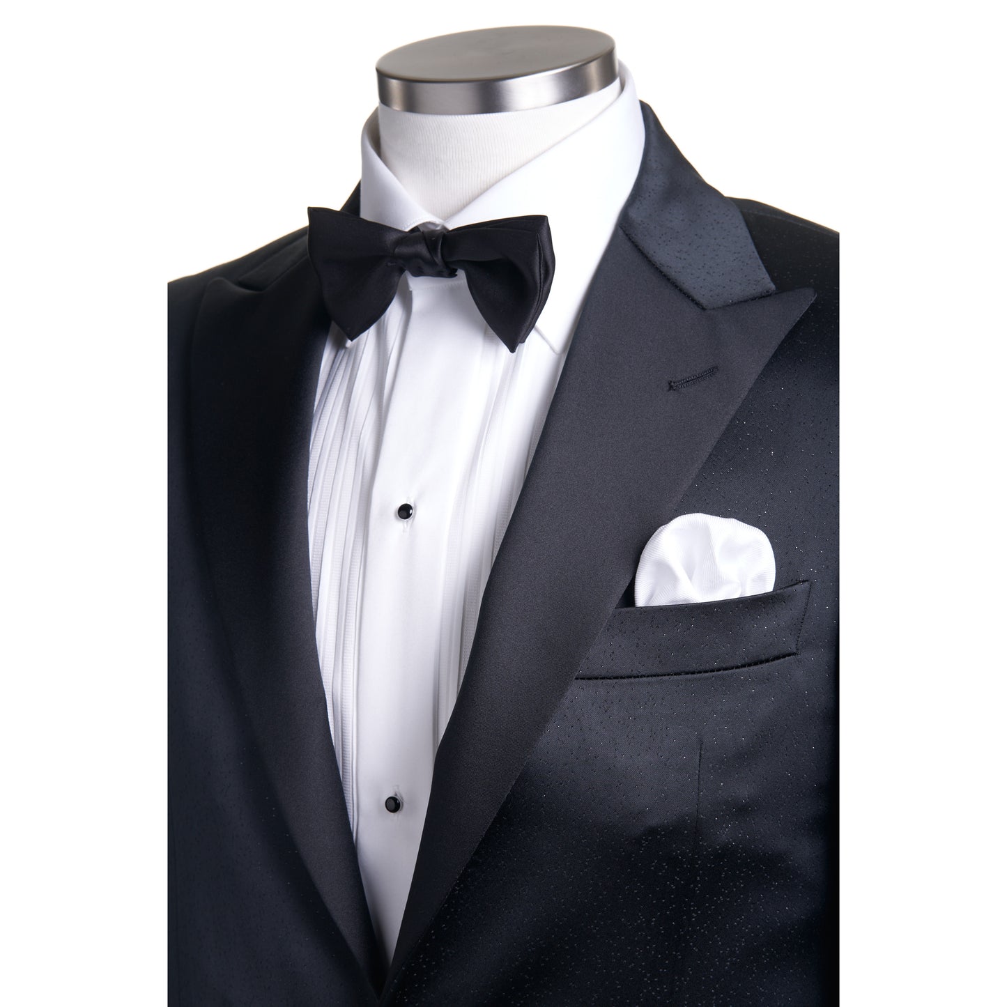 Canali Silk Jacquard Dinner Jacket in Black
