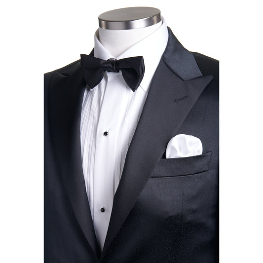 Canali Silk Jacquard Dinner Jacket in Black