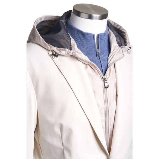 Fradi Stretch Jacket with Removable Hoodie and Chest-Piece in Beige