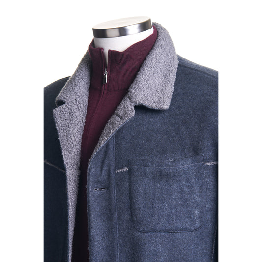 Gimo's Shearling Jacket in Blue