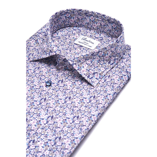 Stenstroms Sport Shirt in Floral pattern,Slim fit-Light Pink