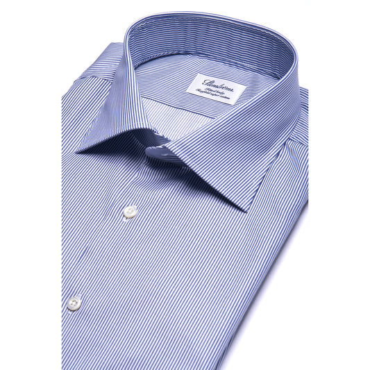 Stenstroms Fitted Body Sport Shirt in Light Blue Stripe