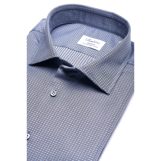 Stenstroms Fitted Body Sport Shirt in Blue Grey