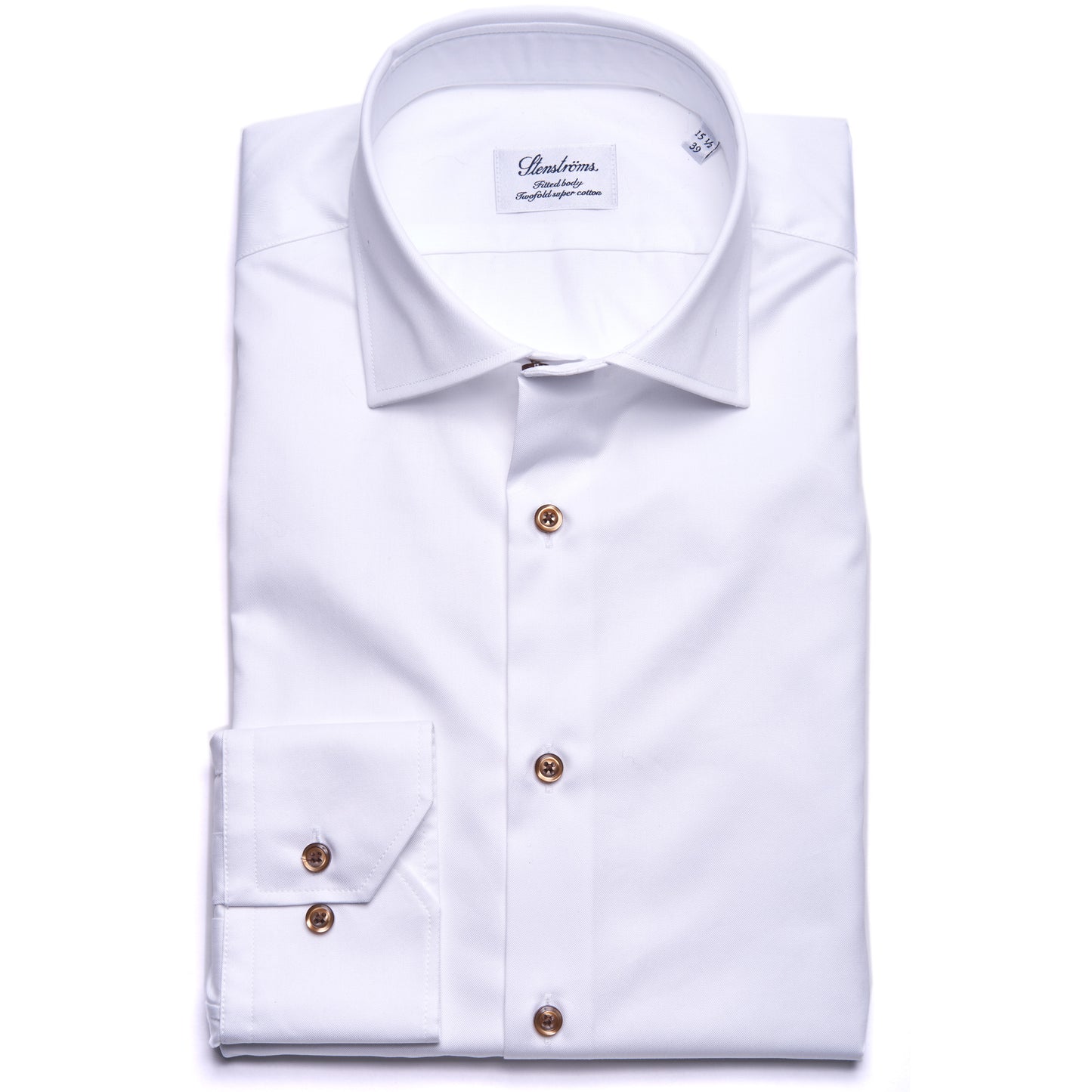 Stenstroms Fitted Body Sport Shirt in White