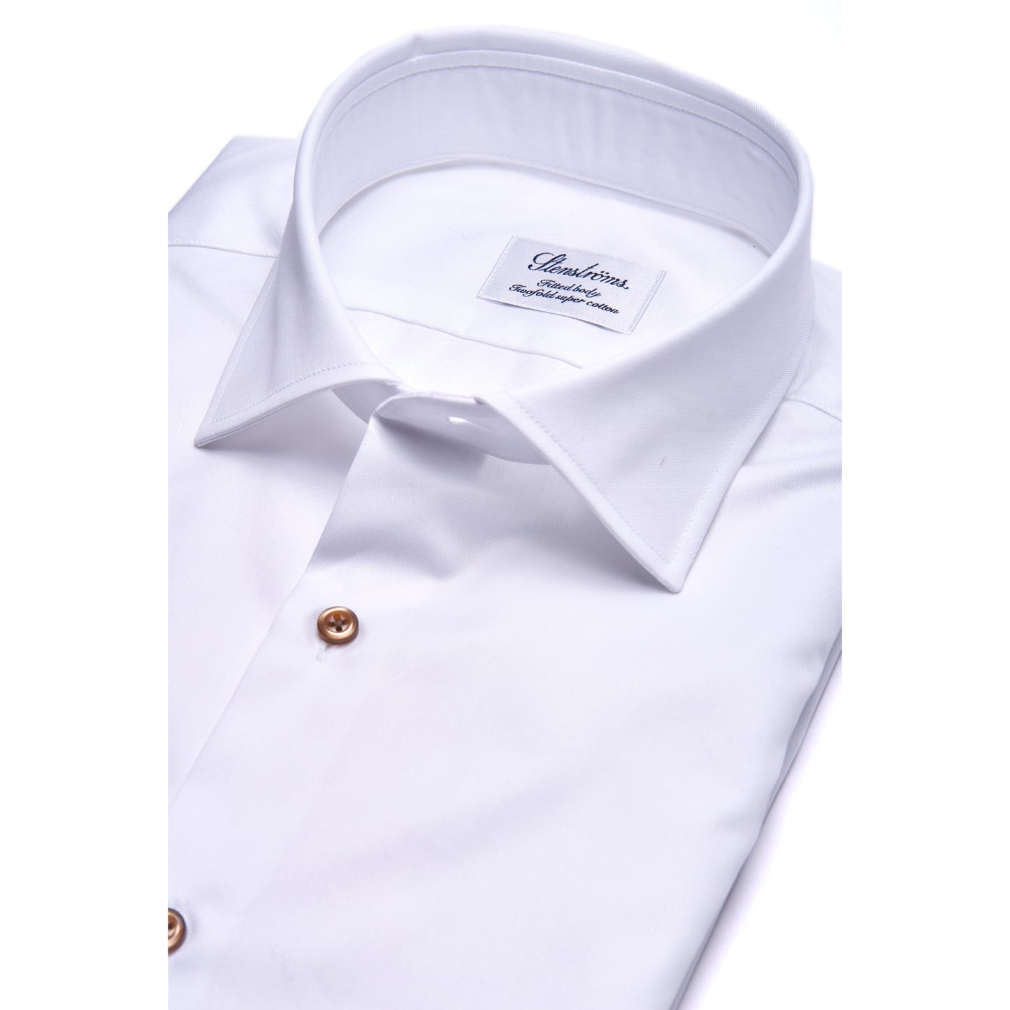 Stenstroms Fitted Body Sport Shirt in White
