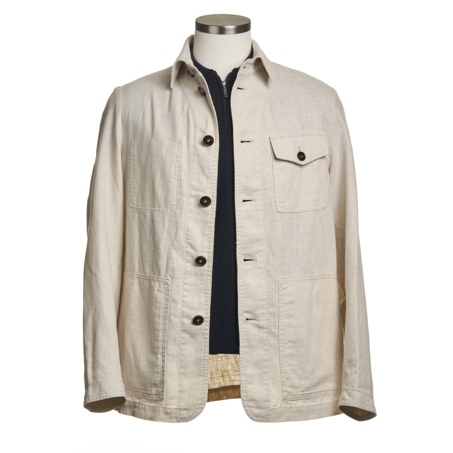 Waterville Linen Shirt Jacket in Tan