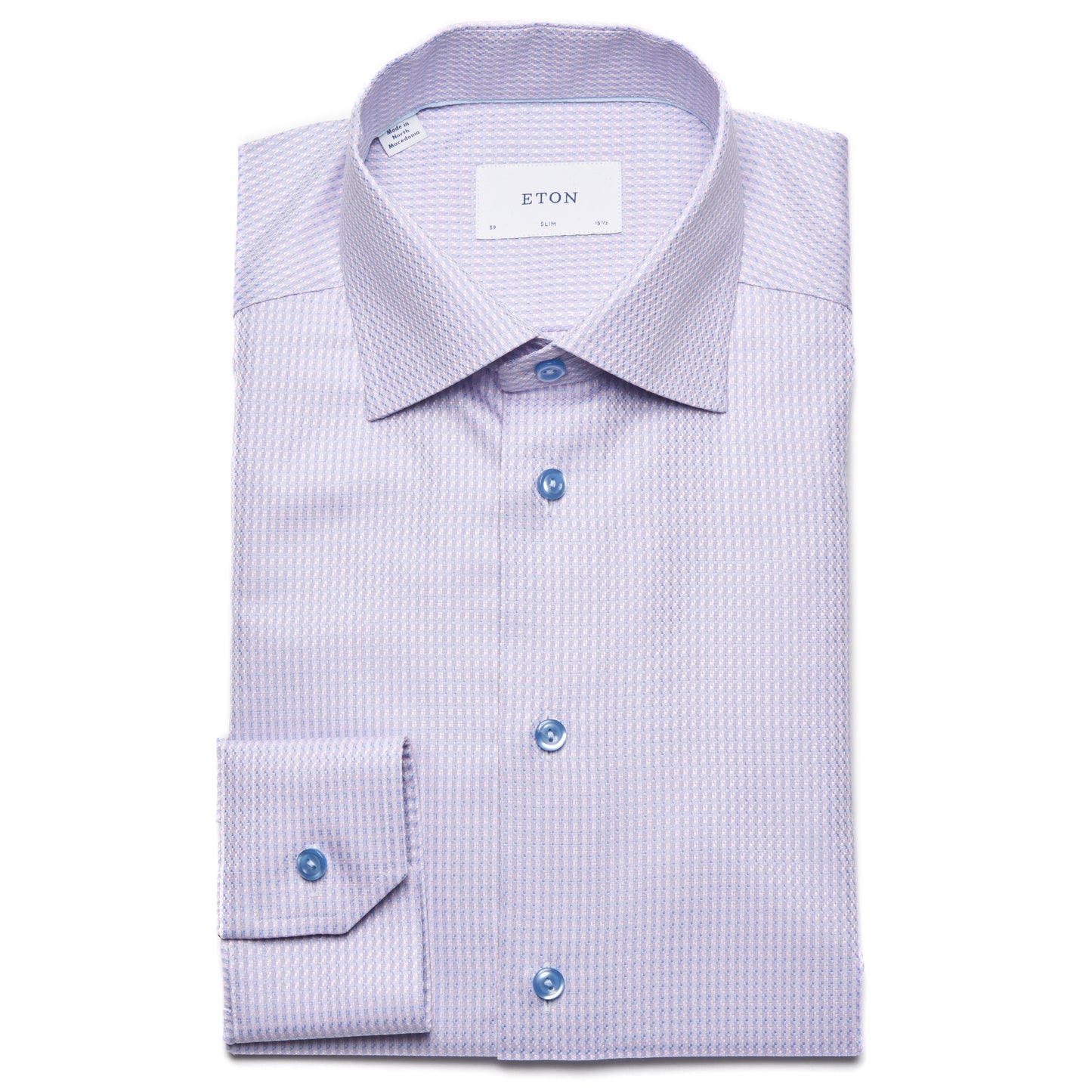 Eton Check Signature Dobby Pink Shirt - Contemporary Fit
