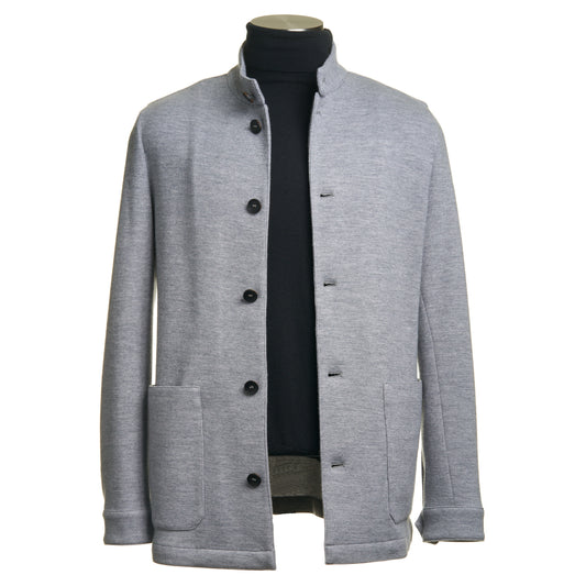 Fradi Wool and Cotton Jersey Billionaire Jacket in Grey