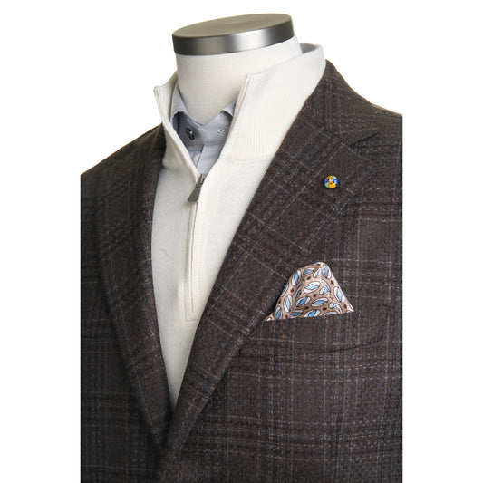 Belvest "Jacket in the Box" Wool Sport Coat in Brown & Tan